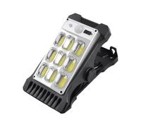 Lanterne solaire LED, éclairage à pince de sécurité, dispositif d'éclairage extérieur avec fonction de luminosité réglable, lumière à économie d'énergie pour patio, allée, garage, luminaire de sécurit