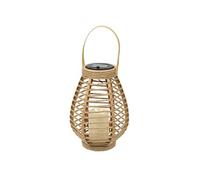 Lanterne solaire led effet bougie, en polypropylène beige avec anse (H26,5 cm) - - ALTOBUY Beige G
