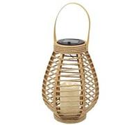 Lanterne solaire led effet bougie, en polypropylène beige avec anse (H26,5 cm) - - ALTOBUY Beige G