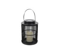 Lanterne solaire led effet bougie, en polypropylène noir avec anse (H25 cm) - - ALTOBUY Noir G