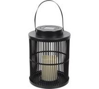 AltoBuy Lanterne Solaire LED Effet Bougie, en polypropylène Noir avec Anse (H25 cm)
