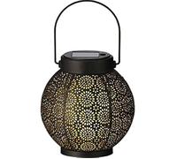 Lanterne solaire LED - KAEMINGK - Ø14cm - Métal Noir et Or - Contemporain