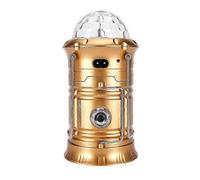 Lanterne Solaire Led Rechargeable, Lampe Torche De Camping, Lampe De Scène, Disco, Dorée