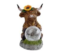 Lanterne solaire - Lumière de jardin | Décoration d'animaux | Lanternes de jardin solaires Highland Solars, lumières décoratives d'éclairage ambiant, décorations de statues imperméables pour le pat