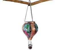 Lanterne solaire - Lumières extérieures LED | Lampe de jardin étanche, lanterne ballon coloré avec motif de papillons de colibri, lanterne à suspendre pour patio, patio, jardin