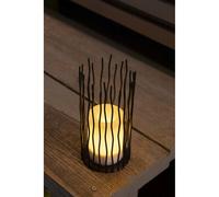 Lanterne solaire métal - effet bougie