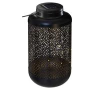 Lanterne solaire métal noir H26cm - Atmosphera Créateur d'intérieur