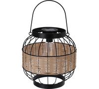 Lanterne solaire métal, rotin 24x24 cm KO-C46999560