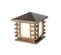 Lanterne solaire moderne étanche pour terrasse, jardin et allée, grand lampadaire en bronze