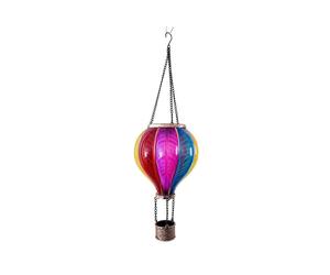 Lanterne Solaire Montgolfière, Décoration de Jardin Extérieure, Lanterne Solaire Suspendue Étanche pour Arbre ou Cour, Cadeau pour les Mamans