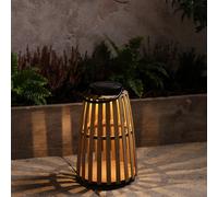 Lanterne Solaire Moyenne en Bois Ajouré