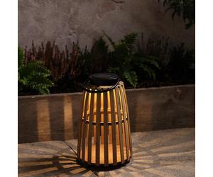 Lanterne Solaire Moyenne en Bois Ajouré