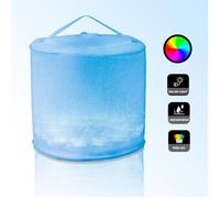 Lanterne solaire - Multicolore - Gonflable - 10 LED - Recharge solaire - Étanche