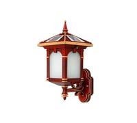Lanterne Solaire Murale Pagode, Applique Extérieure Avec Cadre En Alumimoulé Sous Pression Et Verre Dépoli, Télécommande, 3 Modes de Couleur, Lampe Étanche Ip54 Pour Entrée, Patio, Portail de Jardin (