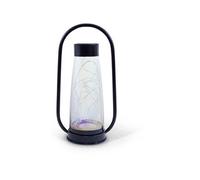 Lanterne solaire - GARDEN ID Noir - Ø18 H34 cm - Batterie AAA - Autonomie 6-8h - Poignée pratique.