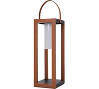 Lanterne solaire SERAPHINA TALL Bois Aluminium H58 cm Bois G