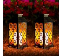 Lanterne Solaire ,OxyLED 2 PCS Lampe Lanterne Extérieure Etanche IP44 pour le Jardin Lanterne Suspendue étanche IP44 Décoration Solaire à LED Éclairage pour le Patio, la Cour, le Sentier(Blanc chaud)