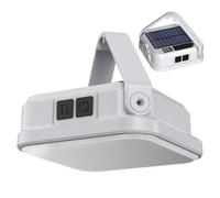 Lanterne solaire pour camping - Lampe rechargeable USB et solaire pour camping | Écran LCD Pile réglable pour plage randonnée