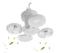 Lanterne solaire pour camping, ventilateur pliable en PP | Lumière LED de football portable rechargeable par USB de 240 g, cette lampe suspendue imperméable s'adapte tentes de camping, jardins, Pa