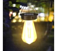 Lanterne solaire pour l'extérieur - Lampe de camping solaire - Lampions d'extérieur résistants aux intempéries IP65 - Lanternes solaires avec ampoule LED - 12 heures d'éclairage pour la décoration