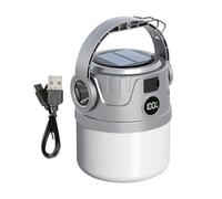 Lanterne solaire rechargeable - Lampe torche LED étanche avec chargement USB et affichage numérique | Lumière extérieure pour camping, randonnée, garage, équipement de survie, lampe multifonction pour