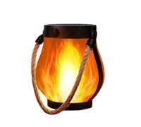 Lanterne solaire rechargeable par USB - Effet de flamme - Étanche - Lampe de poche vacillante à énergie solaire - Lampe d'urgence portable pour camping, intérieur - Pour l'extérieur, les voyages, la