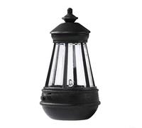 Lanterne solaire respectueuse de l'environnement pour jardin, terrasse et balcon avec capteur de lumière intégré et cellule d'alimentation rechargeable 300 mAh (A)