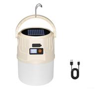 Lanterne solaire robuste et étanche avec chargement USB, double lumière LED pour un éclairage amélioré pendant les voyages en camping