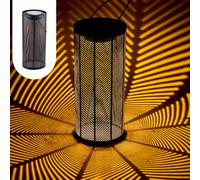 Lanterne Solaire Scandinave Lampe Décorative Pour Balcon Jardin Bamba Noir