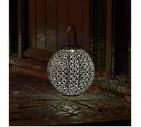 Lanterne solaire - SMART GARDEN - Damasque en métal ajouré - Bronze - Énergie solaire - Ambiance orientale