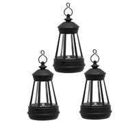 Lanterne solaire suspendue, lanternes solaires suspendues 3 pièces - petites lanternes avec marche/arrêt automatique, étanche Ip65, alimentées pour la décoration extérieure du jardin et du patio