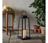 Lanterne Solaire Trapèze Moyenne avec Bougie LED