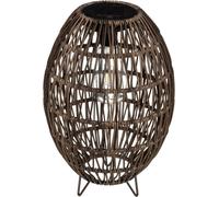 Lanterne solaire, tressée, Ø 21 cm, marron
