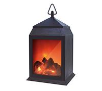 Lanterne style cheminée portable - Venteo - Noir - Adulte - Lanterne à LEDS sans fil utilisable intérieur comme extérieur