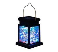 Lanterne suspendue - Lanterne solaire rétro | LED jardin imperméable avec poignée, lumière chaude bougie, blañco chaud | éclairage solaire extérieur, allumage/arrêt automatique crépuscule/aube