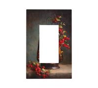 Lanterne vintage avec baies de houx et gui - Plaque murale à bascule unique - Décoration pour la maison, la cuisine, la salle de bain