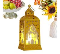 Lanterne vintage, design vibrant et durable, 12 × 5,2 × 5,2 cm, lumière de décoration du Moyen-Orient, lanterne de décoration d'intérieur, lanterne à suspendre, lueur chaude et douce, pour fête de