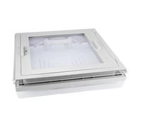 Lanterneau 42 MPK - 400x400 mm - gris - avec moustiquaire et store occultant