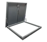 Lanterneau à la Pluie, Trappe de Visite Métallique aux Combles, Tige de Support Hydraulique, pour L'entretien de la Toiture, Couvercle de Puits(Gray,85cm/33in)