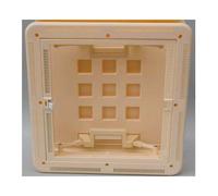 Lanterneau à poignée crème Chantal 40x40 cm avec moustiquaire et store occultant