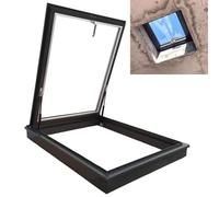 Lanterneau de Toit vitré à Joint d'étanchéité intégré, Ventilation Manuelle isolée, Conception sur Mesure en Alliage d'aluminium et Verre, 60 x 80 cm pour Une luminosité Naturelle et Une eff