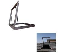 Lanterneau et Rideau de Toit en Alliage d'aluminium, 95x95 cm, Marron, adaptés aux combles et vérandas, Solutions d'éclairage pour toitures inclinées et Plates, en Alliage d'aluminium.