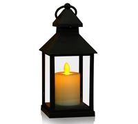 Lanternes avec bougies LED - Lanterne pour l'extérieur - Étanche - Lanterne funéraire cimetière - Résistante aux intempéries - Lanterne funéraire LED - Lanterne d'ambiance - Fonctionne avec piles