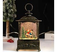 Lanternes Boule à Neige de Noël, Lanterne Musicale Suspendue avec 12 chansons, lumière alimentée par USB/Piles(D,14.5 * 8 * 22CM)