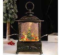 Lanternes Boule à Neige de Noël, Lanterne Musicale Suspendue avec 12 chansons, lumière alimentée par USB/Piles(C,14.5 * 8 * 22CM)