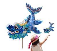 Lanternes chinoises de poisson, lumières décoratives pour le Nouvel An chinois | Kit d'artisanat bricolage avec lanterne de festival en forme de poisson - Lampe portative faite à la main en forme de