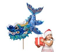 Lanternes chinoises de poisson, lumières décoratives pour le Nouvel An chinois | Lanterne décorative en forme de poisson | Lanternes faites à la main pour le festival du printemps, Lampe de bricolage