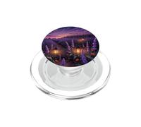 Lanternes de Champs de Lavande Coucher de Soleil Cottagecore Violet Floral PopSockets PopGrip pour MagSafe