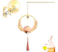 Lanternes de festival de -automne - Ensemble de lanternes en papier traditionnelles, décorations de festival colorées | Formes rondes et animales, options éclairées par LED, design portable