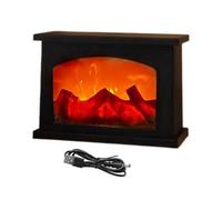 Lanternes de feu extérieurs,Lampe LED Feu - Sans flamme Décorative Batterie Alimentée Avec USB Pour Balcon Salon Ma Jardin Noël